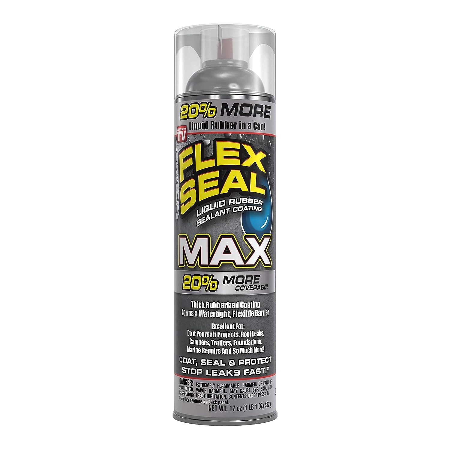 17 oz.Clear Rubberized Spray Flex Sealant