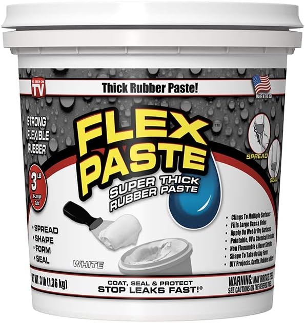 3 lb. White Rubberized Flex Paste