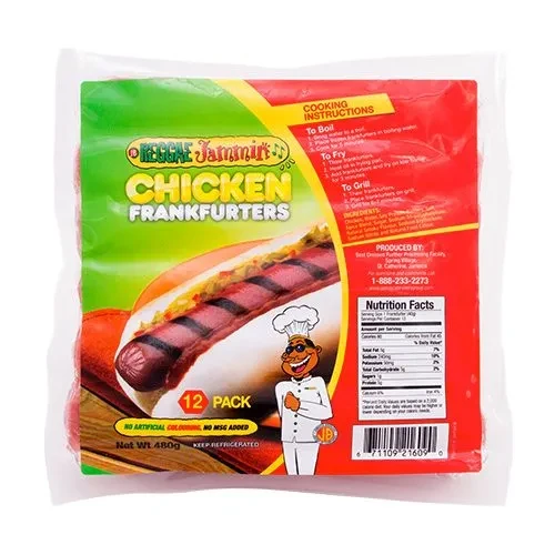 REGGAE JAMMIN CHICKEN FRANKFURTERS 240G