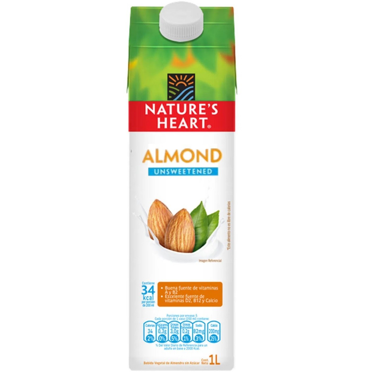 NATURES HEART ALMOND MILK 1L