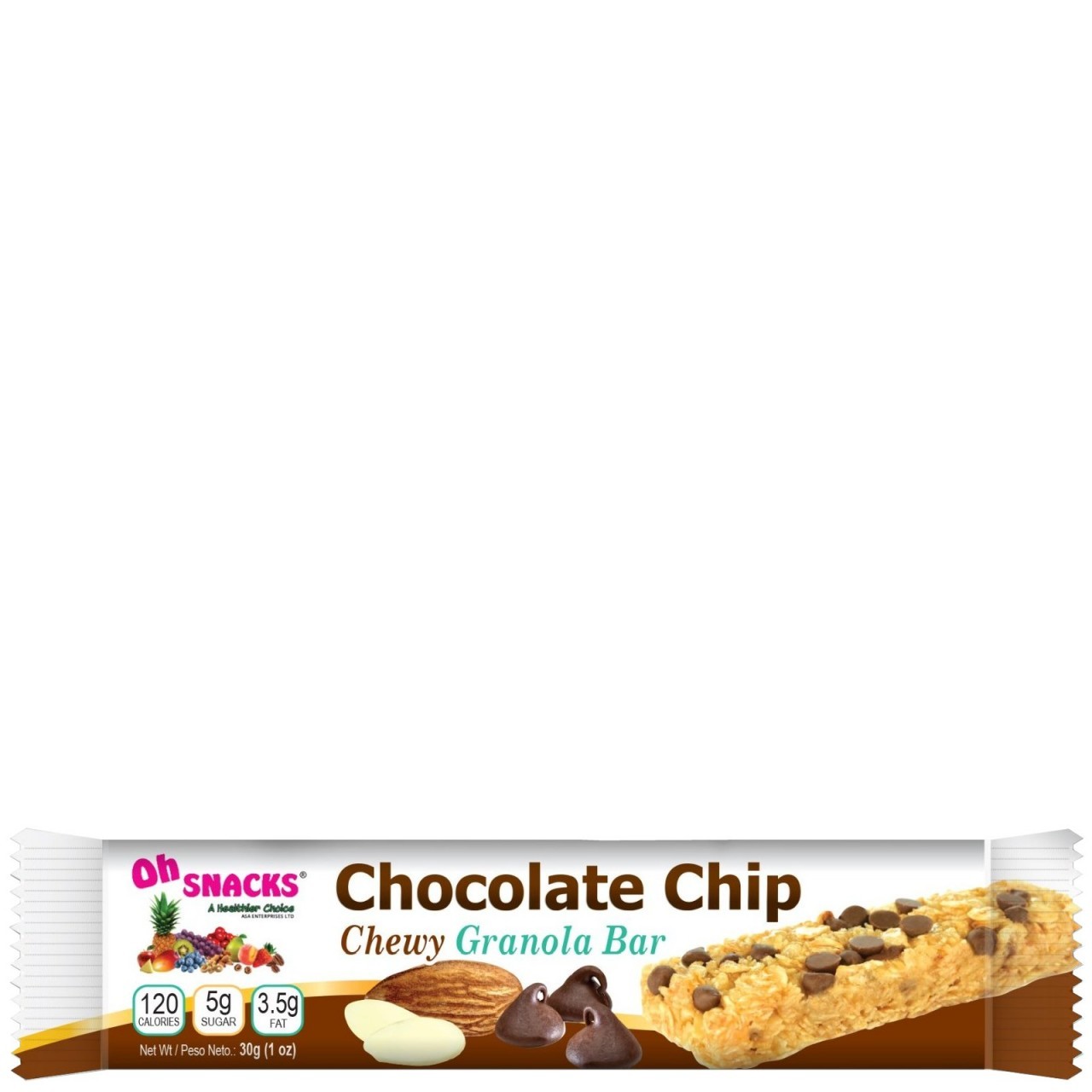 OH SNACKS GRANOLA CHOCOLATE CHIP 30g