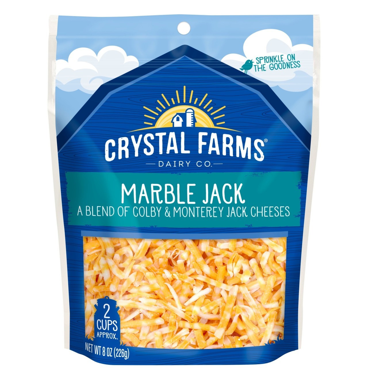 CRYSTAL FARMS MARBLE JACK SHRED 8oz