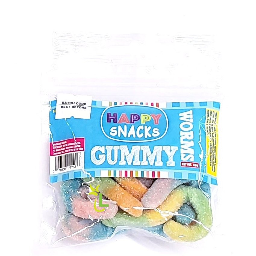 HAPPY SNACKS GUMMY WORMS 89g