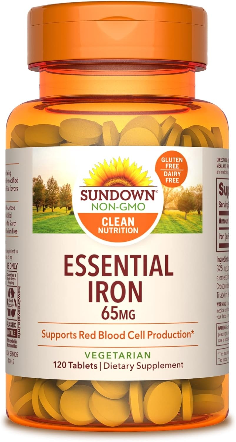 Sundown Iron Ferrous Sulfate 65 mg, 120 Count