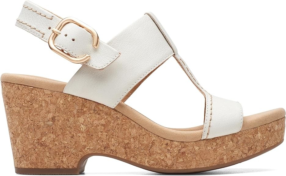 Clarks Womens Giselle Style : Off White Leather