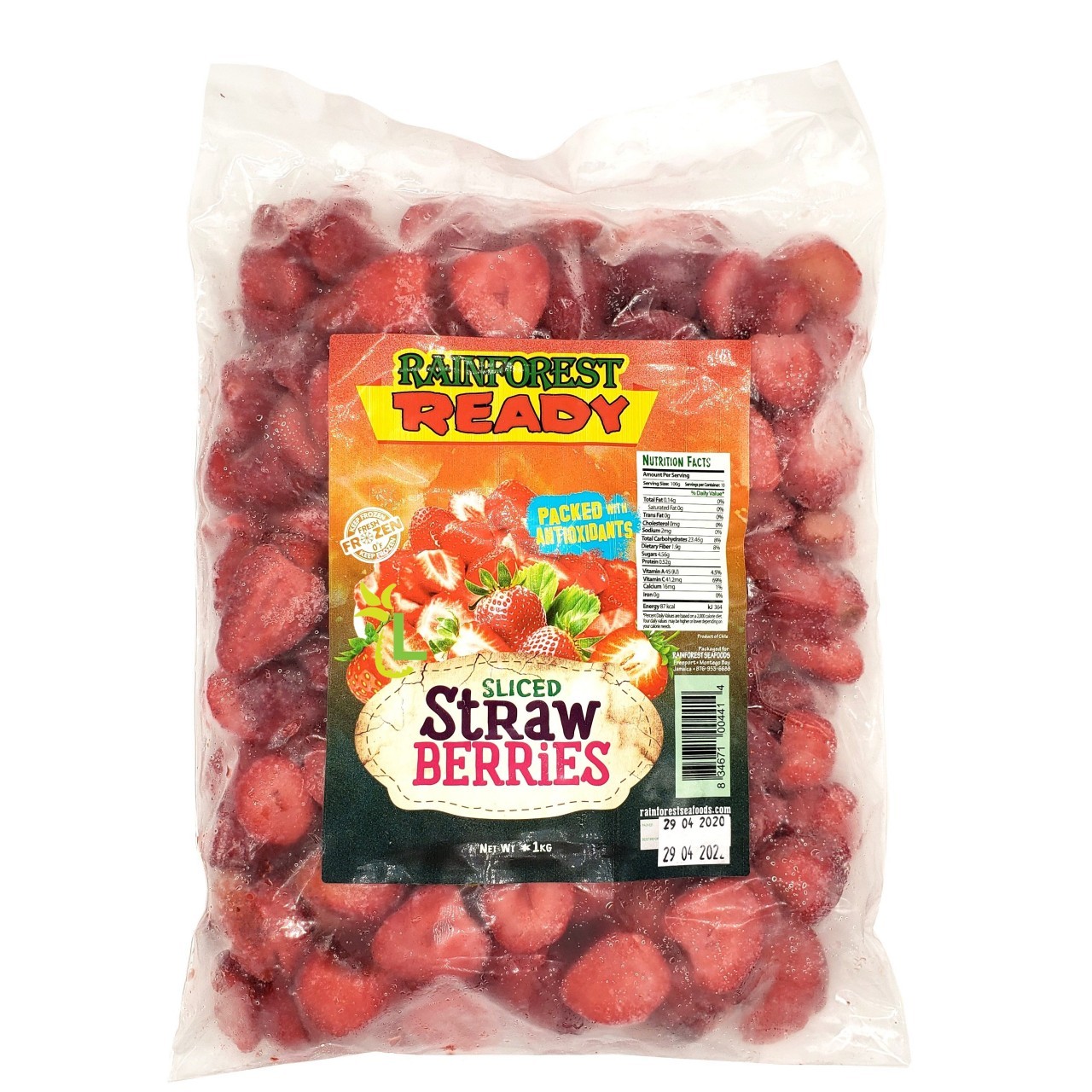 RAINFOREST SLICED STRAWBERRY 1KG (RE-SEALABLE)