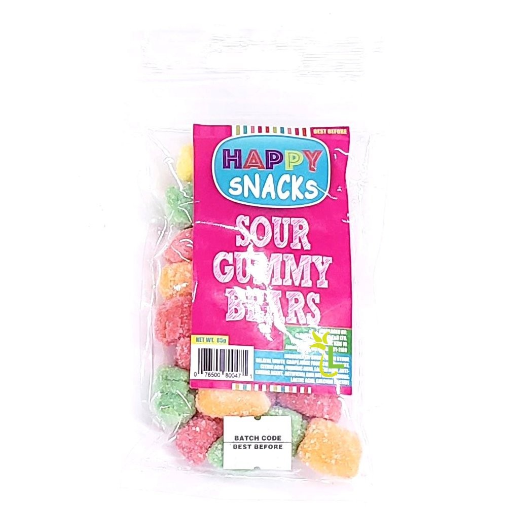 HAPPY SNACKS SOUR GUMMY BEARS 85g