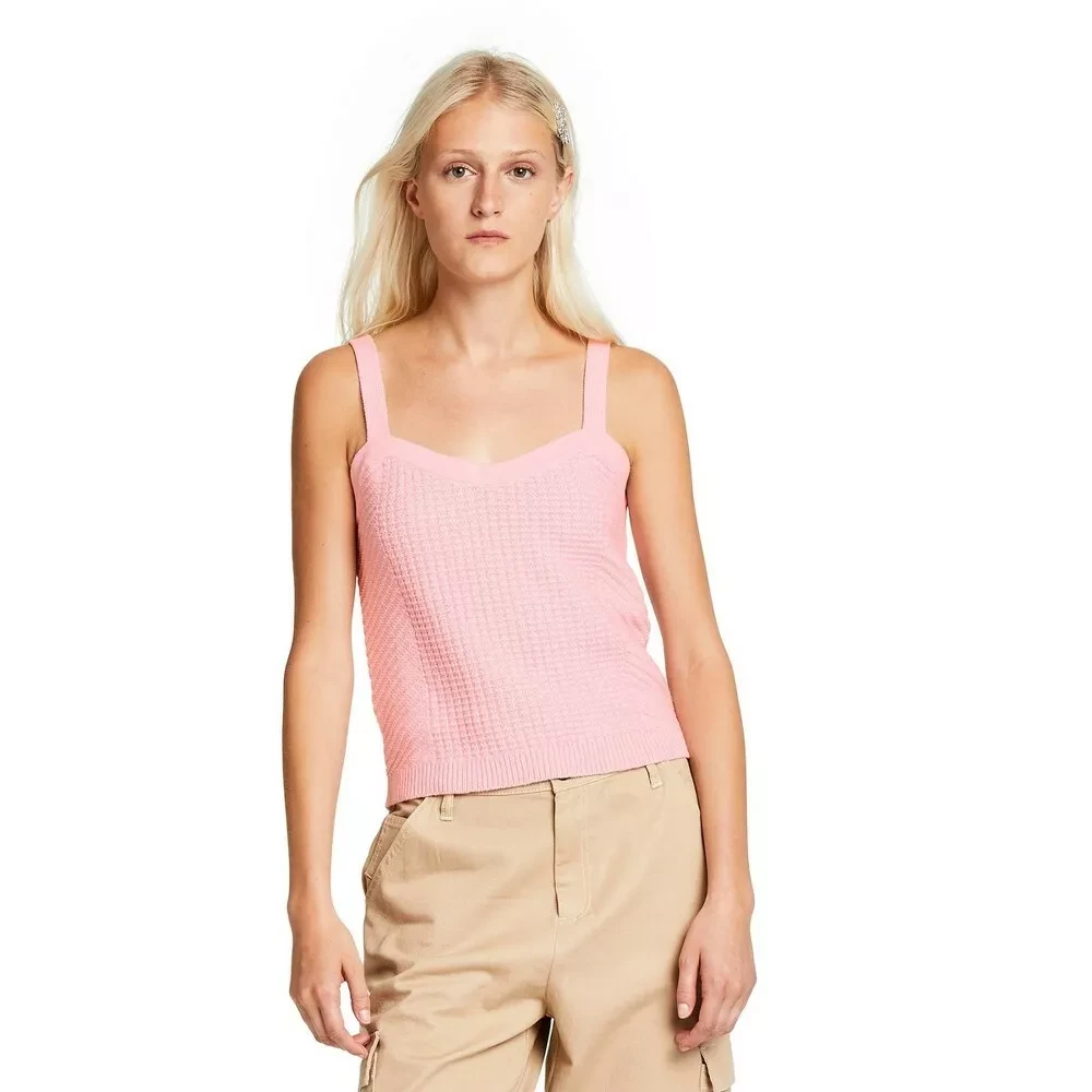 Women's Sweater Tank Top - Sandy Liang x Target Pink