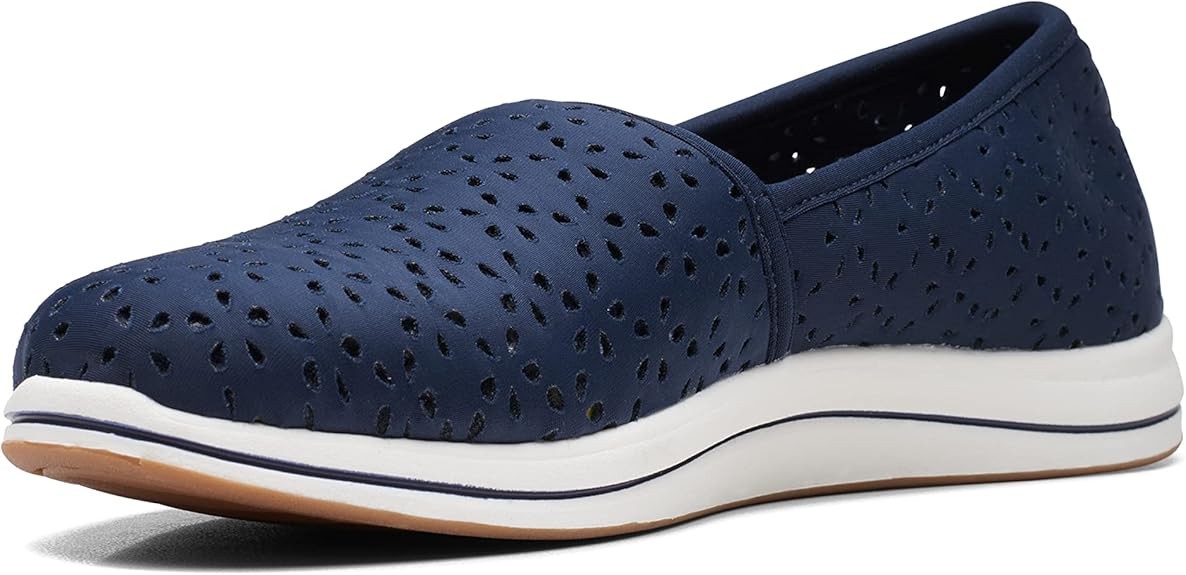 Clarks Womens Breeze Emily(Navy Synthetic)