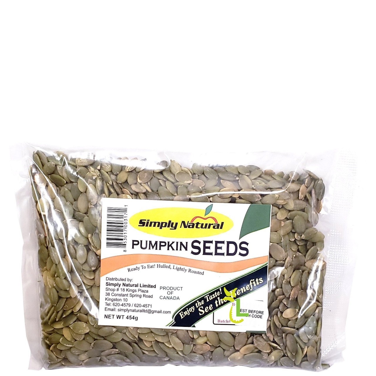 SIMPLY NATURAL PUMPKIN SEEDS 454g