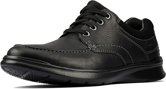 Clarks Men's, Cotrell Edge Oxford : Black Oily Leather