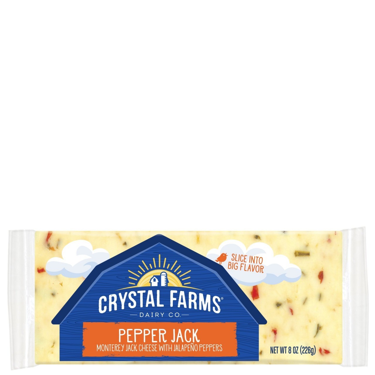 CRYSTAL FARMS PEPPER JACK BLK 8oz