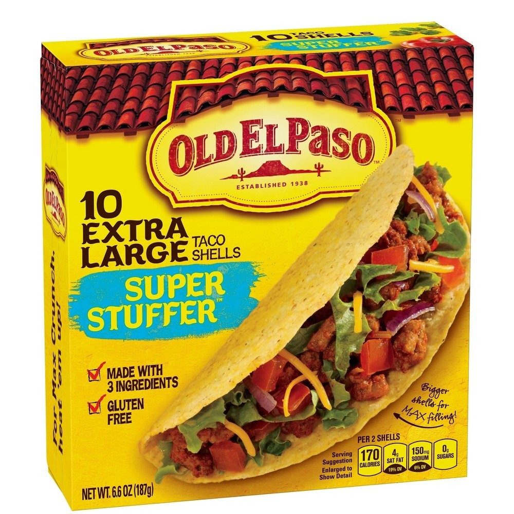 OLD EL PASO TACO SHELLS SUPER STUFF 187g