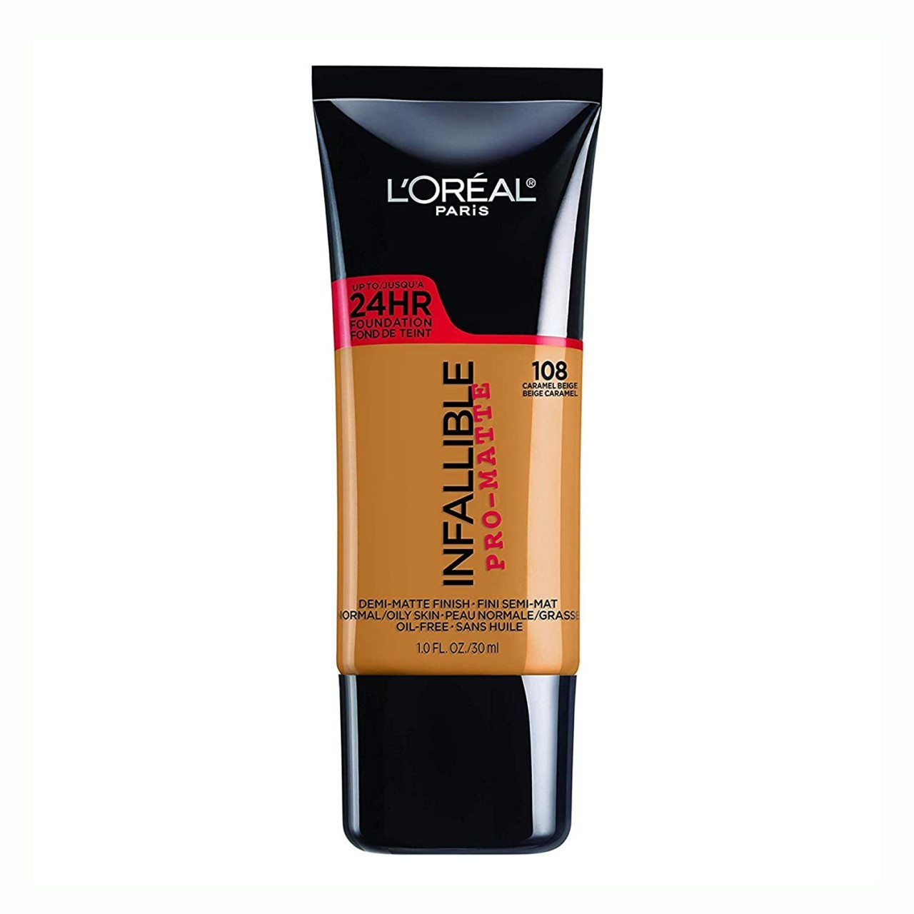 L'Oreal Paris Infallible Pro-Matte Foundation, Caramel Beige [108] 1 Fl Oz