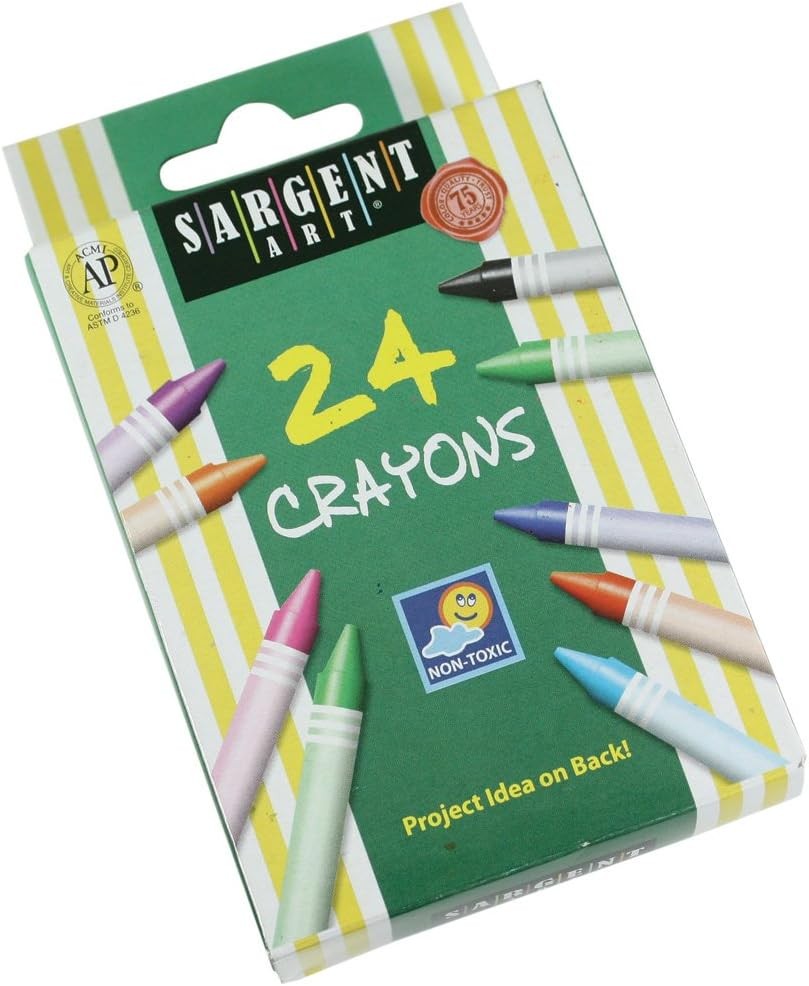 Sargent Art 55-0924 24-Count Regular Crayon, Peggable