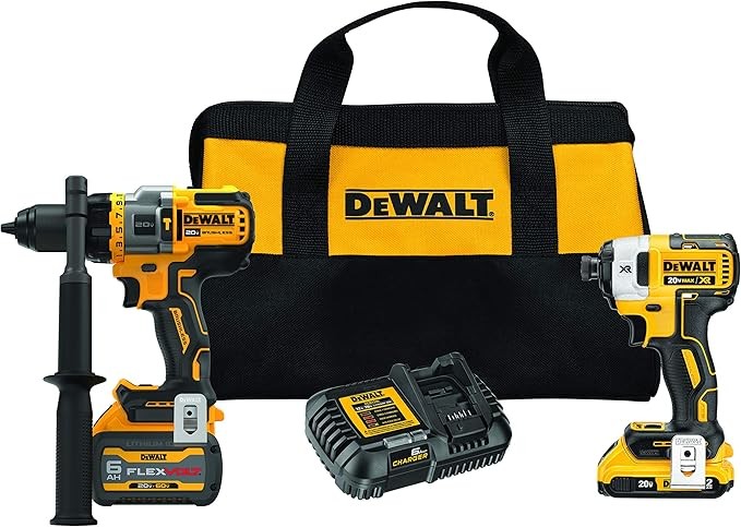 DEWALT DCK2100D1T1 20V MAX* Brushless Cordless 2-Tool Kit Including Hammer Drill/Driver with FLEXVOLT ADVANTAGE™