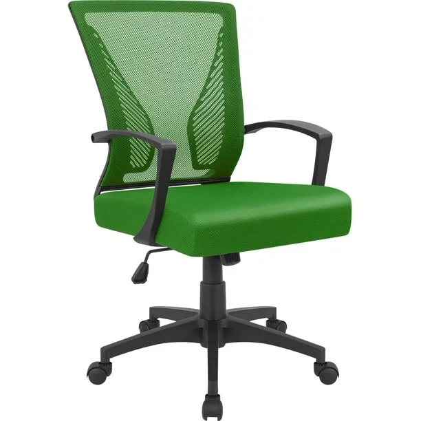 Lacoo Mid-Back MeshLumbar Support Chair Green