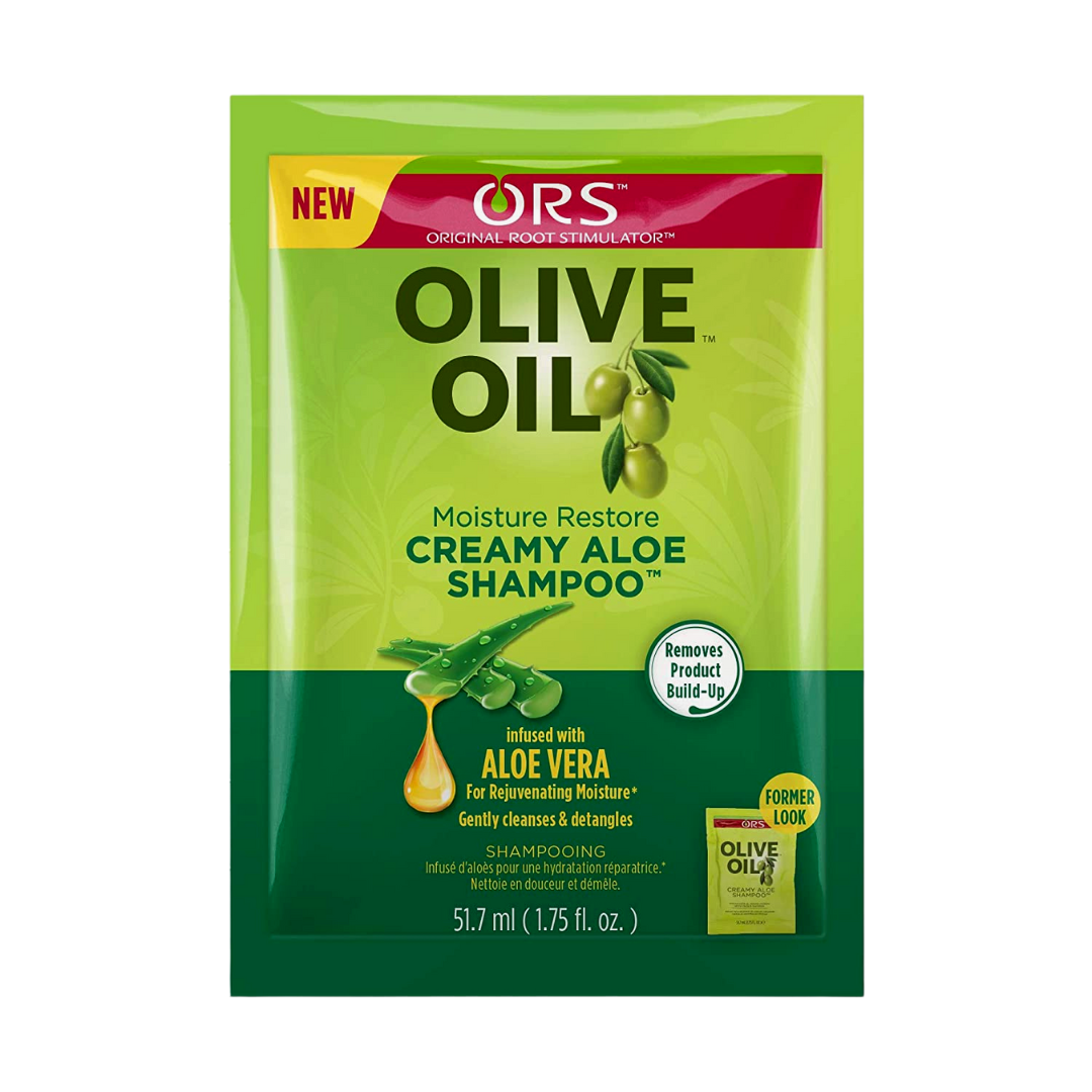 Organic Root Stimulator Olive Oil Creamy Aloe Shampoo, 1.75 Oz, 12 Packets
