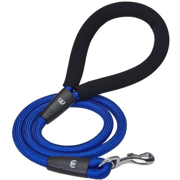 Blueberry Pet Nylon Dog Rope Leash with Neoprene Handle 4FT - Royal Blue