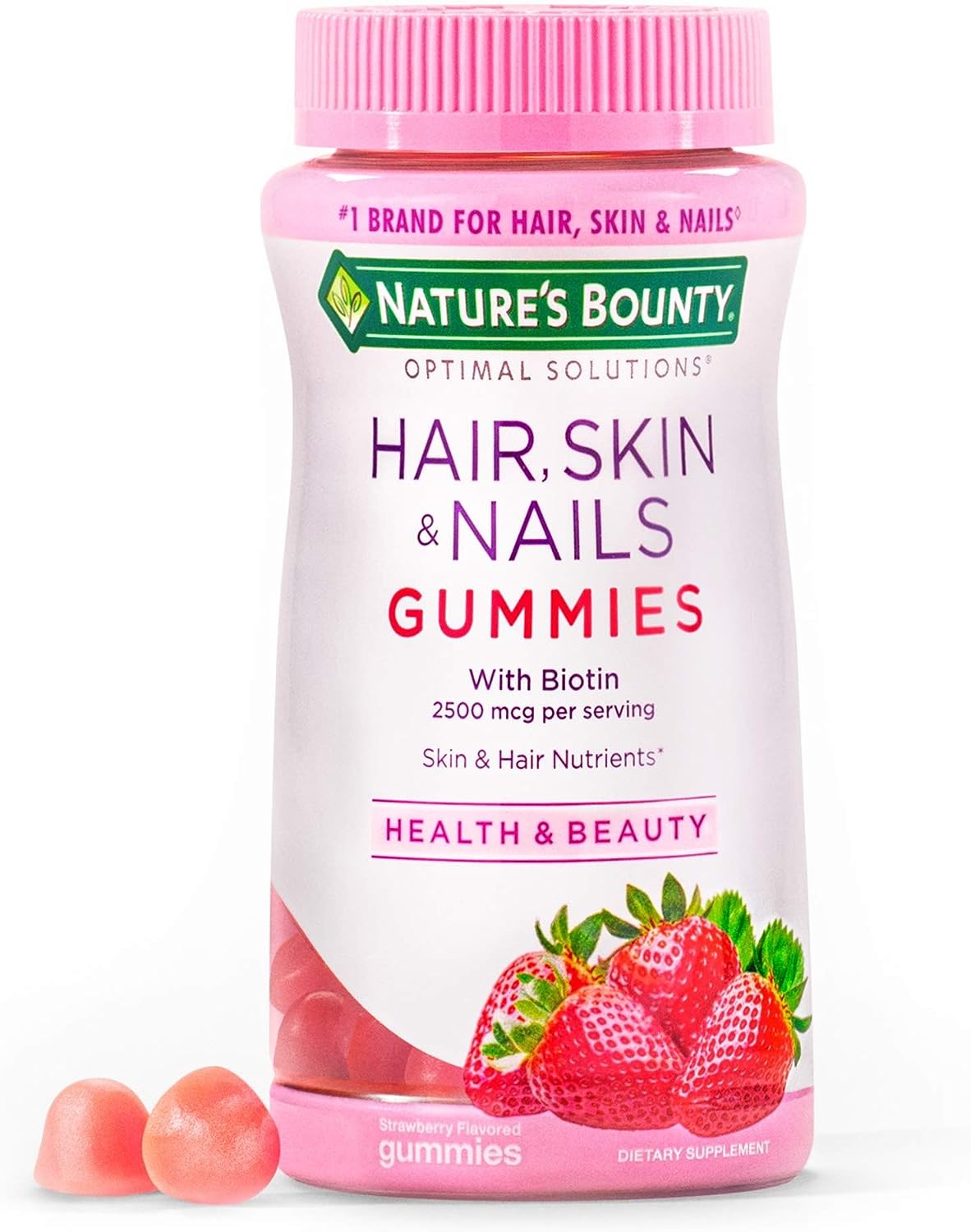 Nature's Bounty Hair, Skin & Nails Gummies w/ Biotin, 80 gummies