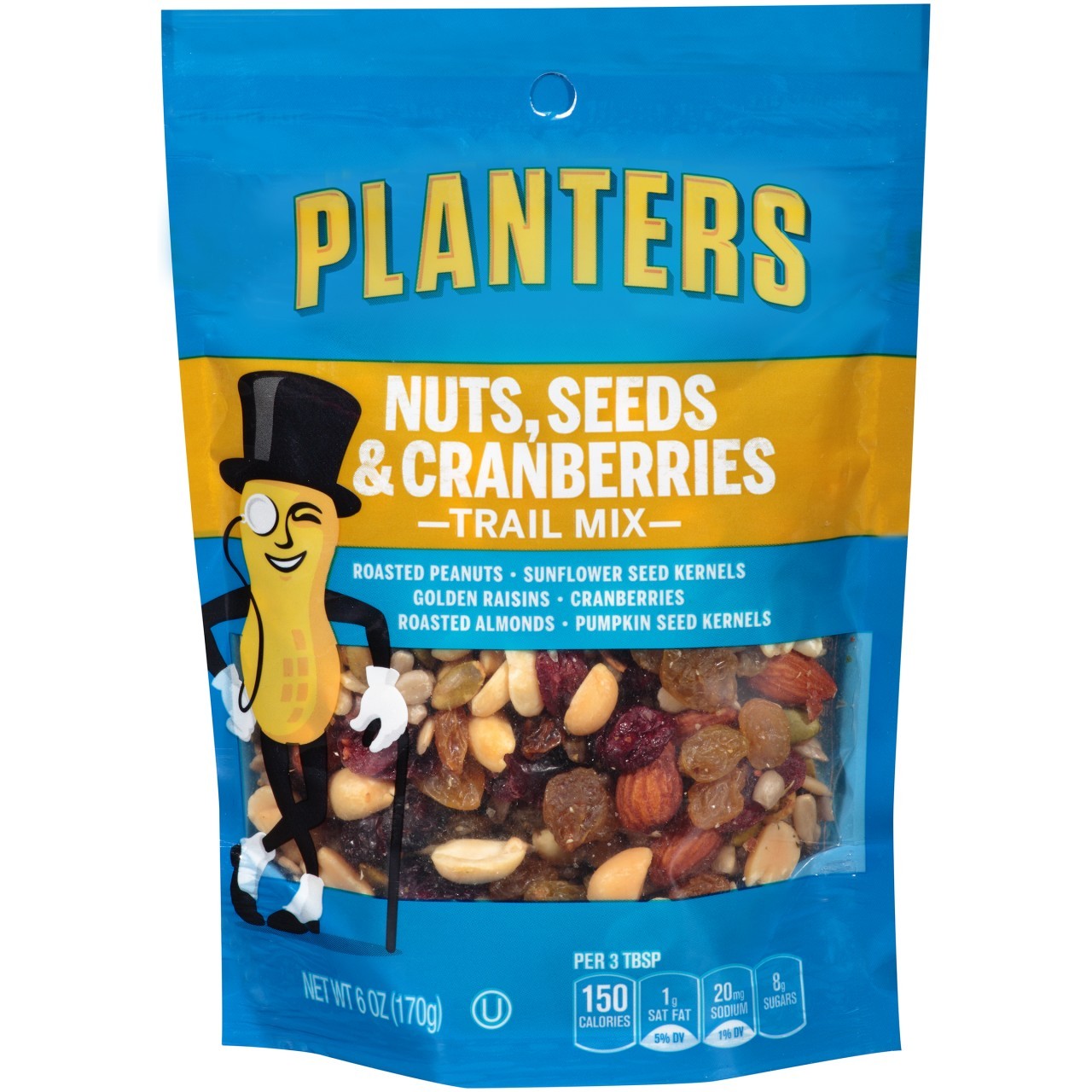 PLANTERS TRAIL MIX NUTS RAISIN SEEDS 6oz