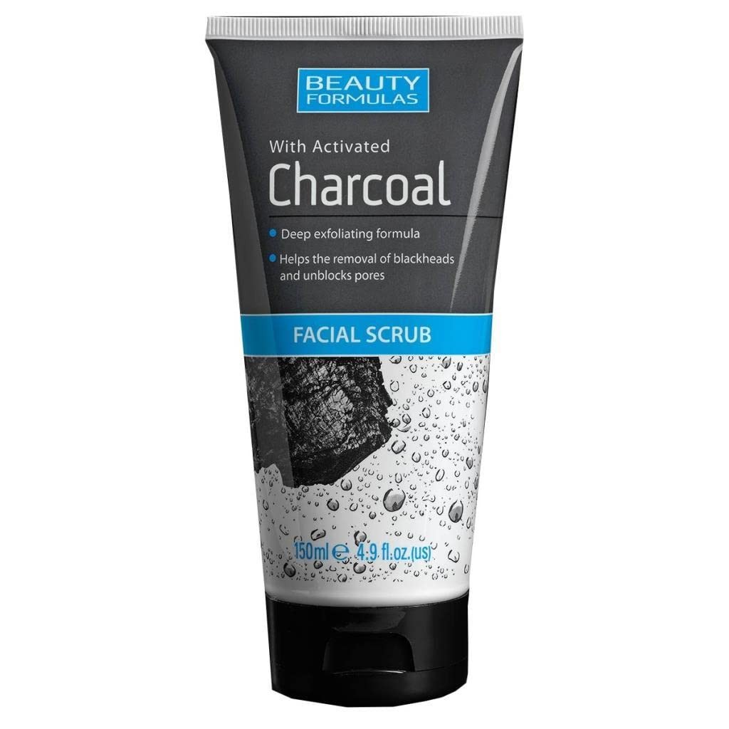 Beauty Formulas Facial Scrub With Activated Charcoal Exfoliating 150ml