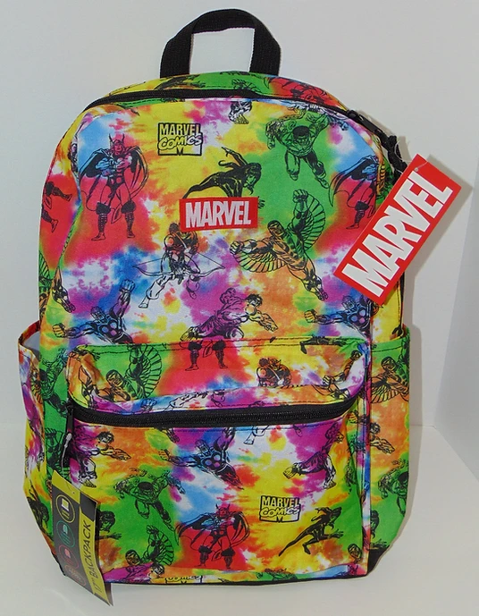 Marvel Comics Characters 17" Backpack, School Book Bag Laptop Sleeve, Reflective