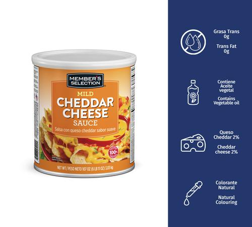 Member's Selection Creamy Cheddar Cheese Sauce - Perfect for Nachos, Mac and Cheese, and More 107 oz