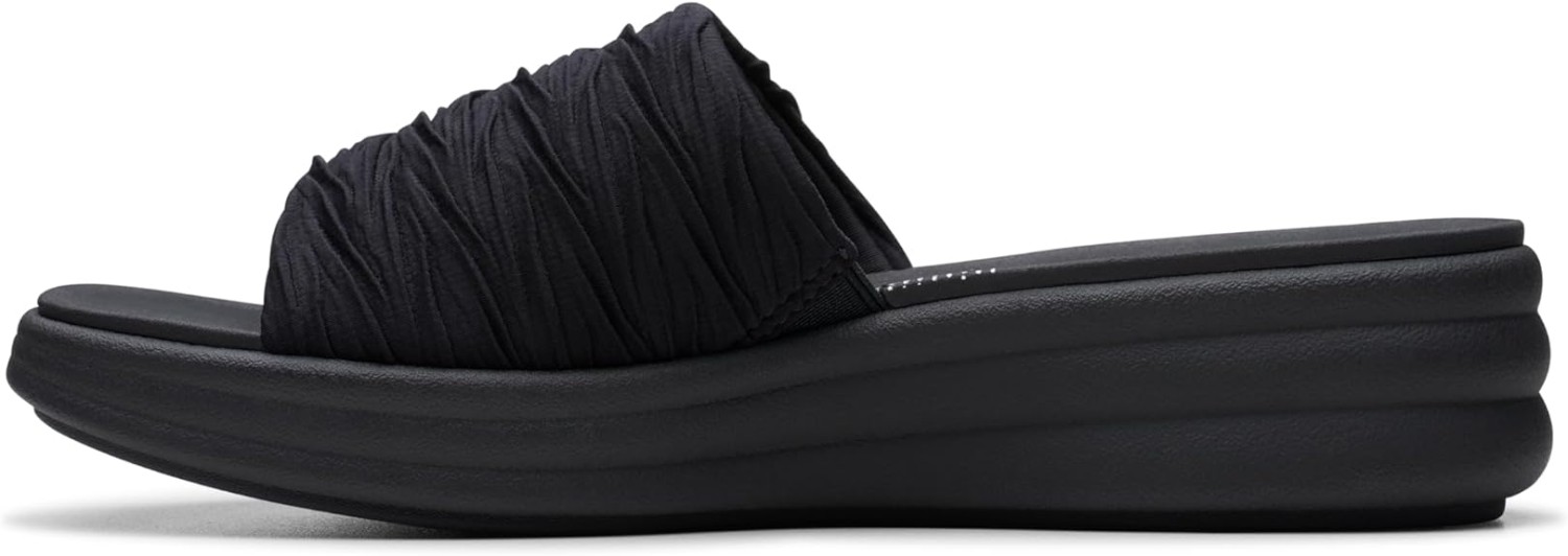 Clarks Womens Drift Petal (Black/Black Synthetic)