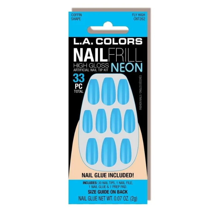 L.A. Colors Nail Frill Neon Press-On Nails
