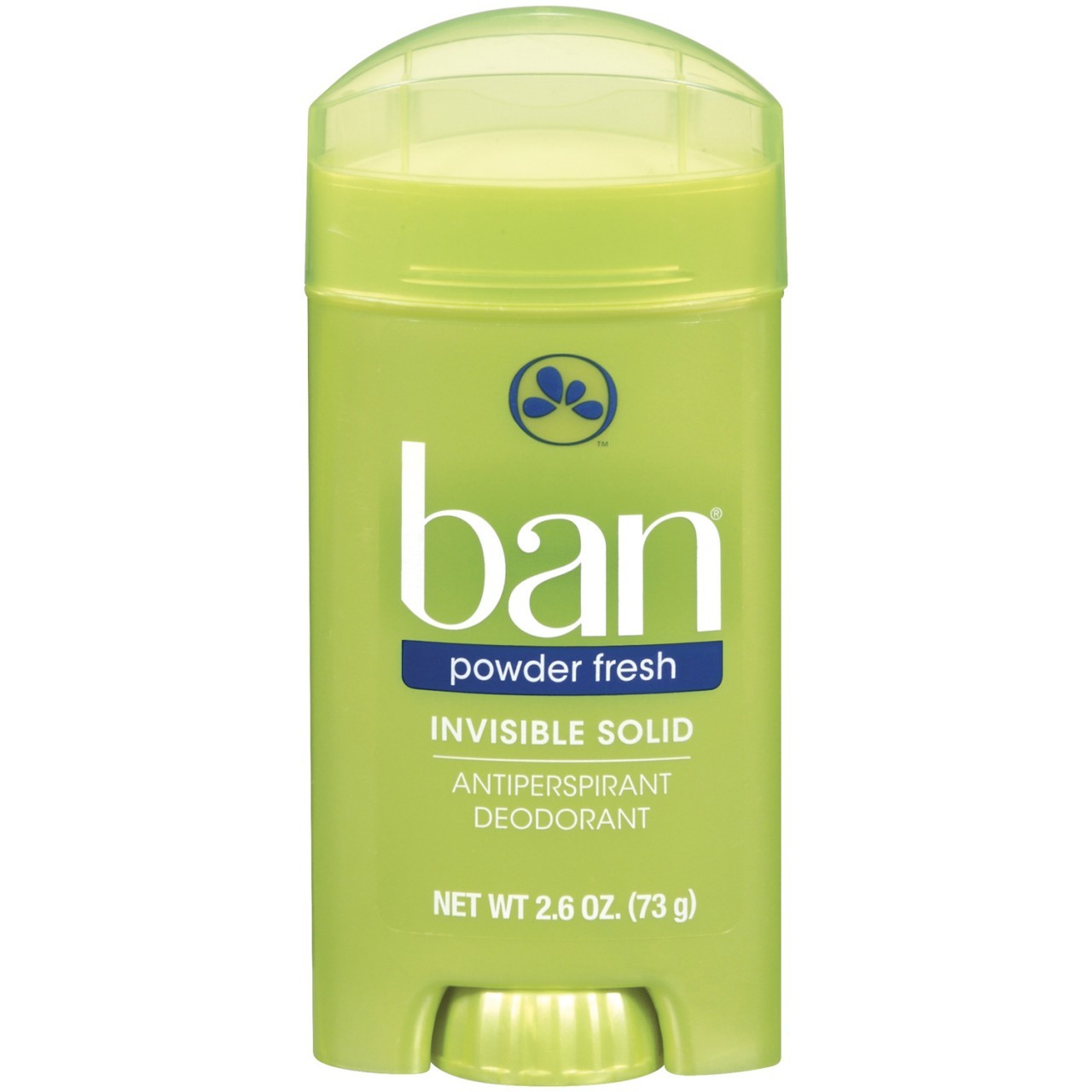 Ban Invisible Solid Deodorant Powder Free, 2oz