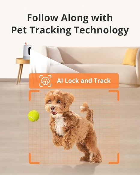 eufy 2K Pet Camera with Phone App, New 2023, 360° View, On-Device AI Tracking, Dog Camera with Treat Dispenser, 2-Way Audio, Doggy Diary, Bark Alerts, Local Storage, No Monthly Fee