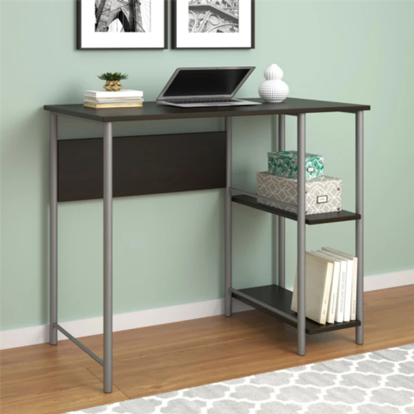 Mainstays Computer Desk with Built-in Shelves - Espresso