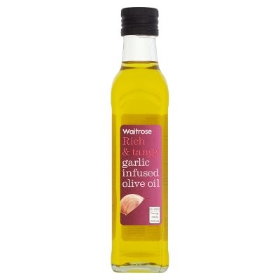 WAITROSE OLIVE OIL GARLIC 250ml