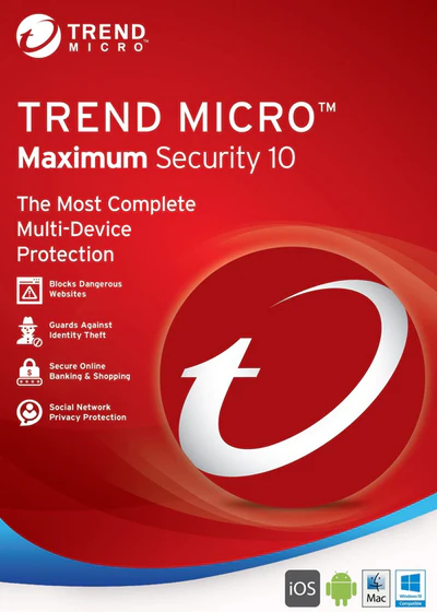 Trend Micro Maximum Security - 3 Devices 1 Year Key Global