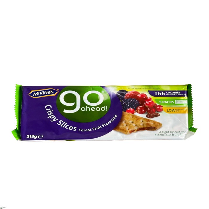 McVITIE’S GO AHEAD CRISPY SLICES FOREST FRUIT FLAVOURED 218g