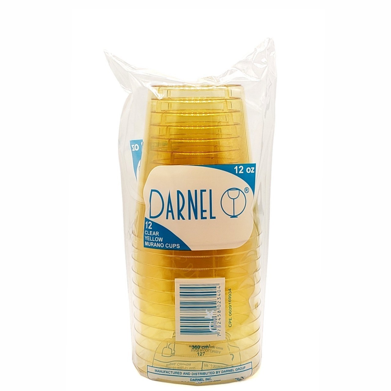 DARNEL MURANO CUPS YELLOW 12x12oz