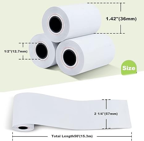 MFLABEL 2 1/4" x 50' Thermal Paper Cash Register POS Receipt Paper Credit Card Paper 100 Rolls