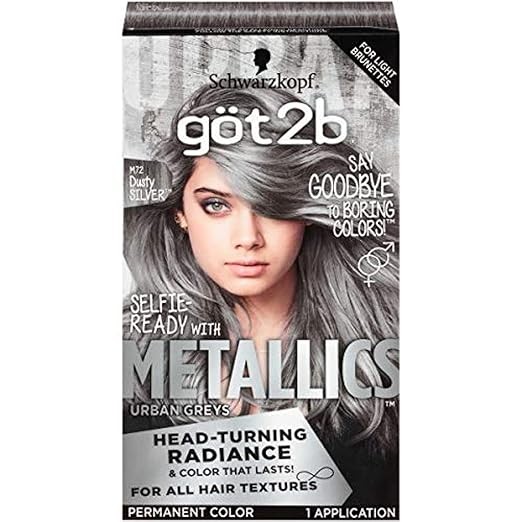 Schwarzkopf Got2b Metallics Permanent Hair Color Dusty Silver