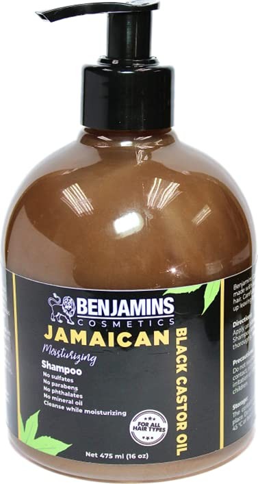 Benjamins Jamaican Black Castor Oil Moisturizing Shampoo, 16 OZ