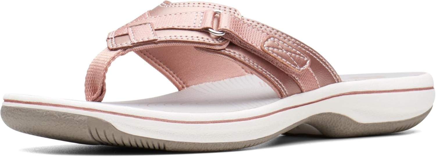 Clarks Womens Breeze Sea(Rose Gold Synthetic)