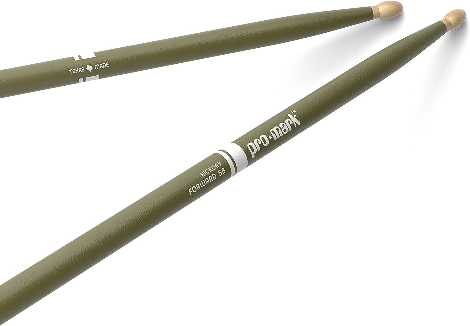 Promark American Hickory Classic 5B Drumsticks, Painted Green