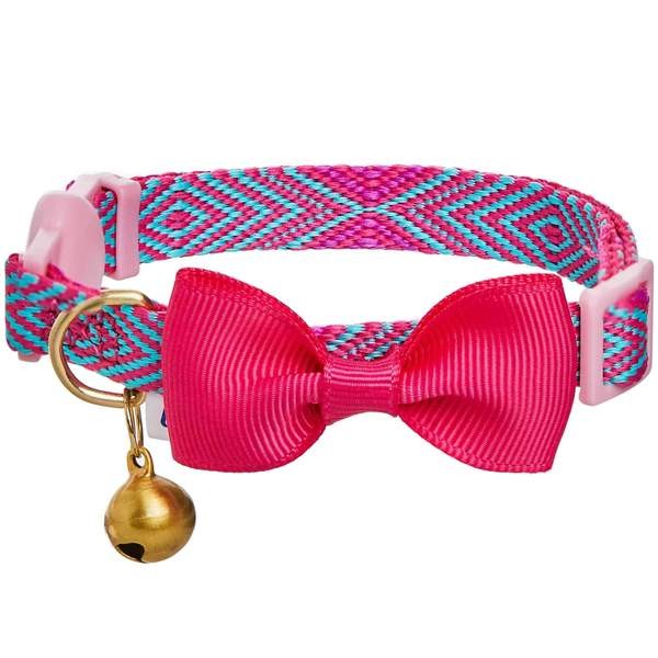 Blueberry Pet Southwestern Tribal Lozenges Cat Collar- Pink