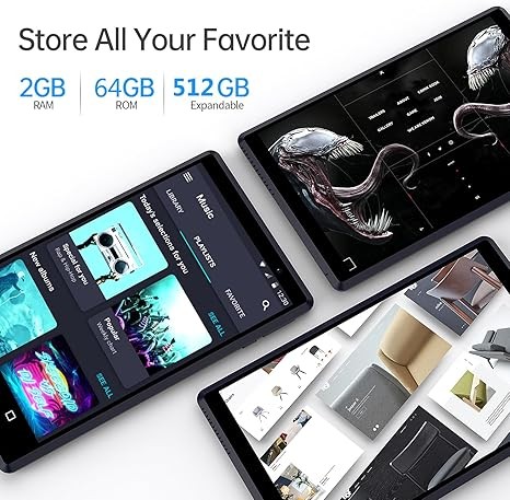 PRITOM Android 13 Tablet 8 inch Android Tablet, 2GB RAM, 64GB ROM, Quad Core, HD IPS Screen, 8.0 MP Rear Camera, Wi-Fi, Bluetooth, Tablet PC, Black