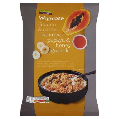 WAITROSE OAT CRUNCH BANANA PAPAYA 1kg