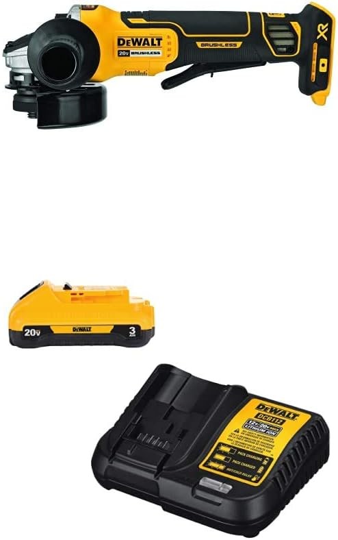 DEWALT 20V MAX XR Brushless Cut Off/Grinder Tool with 3Ah Battery & Charger Kit (DCG413B & DCB230C)