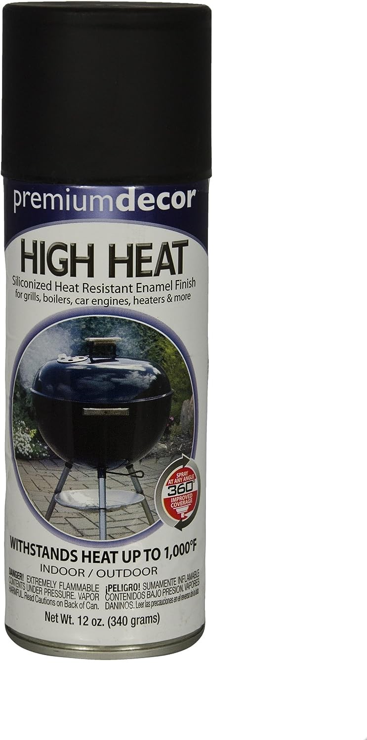 12oz. Flat Black Premium Décor High Heat Spray Paint
