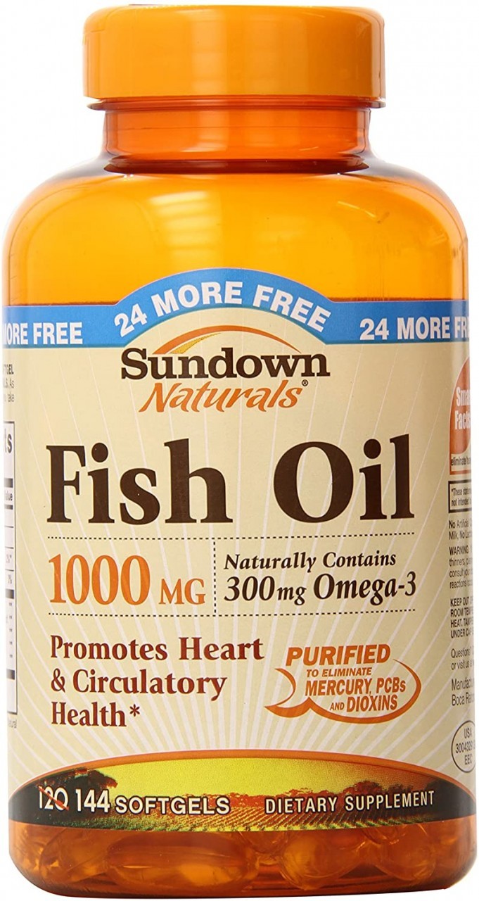 Sundown Fish Oil, 1000 mg, 144 Softgels