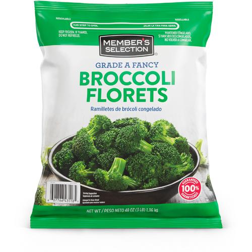Member's Selection Grade A Fancy Broccoli Florets, 1.36 kg / 3 lb