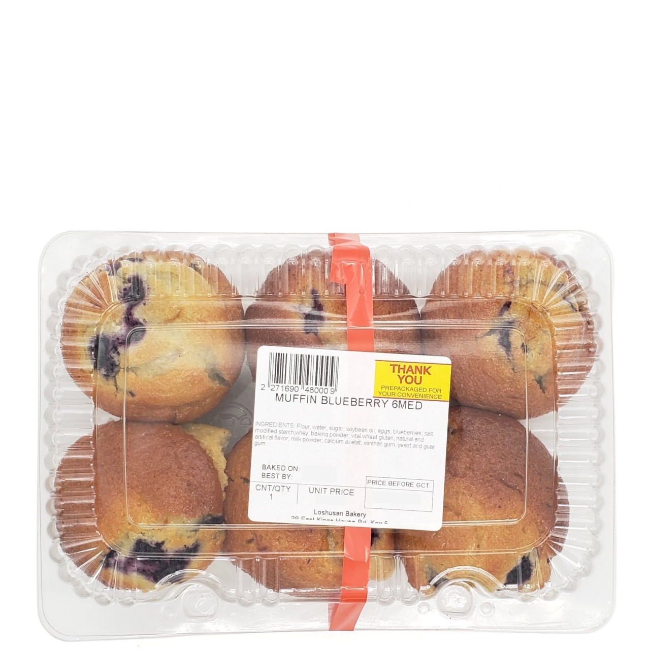 MUFFINS BLUEBERRY MED 6ct